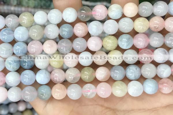 CMG403 15.5 inches 8mm round morganite beads wholesale