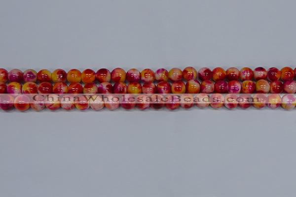 CMJ402 15.5 inches 8mm round rainbow jade beads wholesale