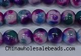 CMJ409 15.5 inches 8mm round rainbow jade beads wholesale