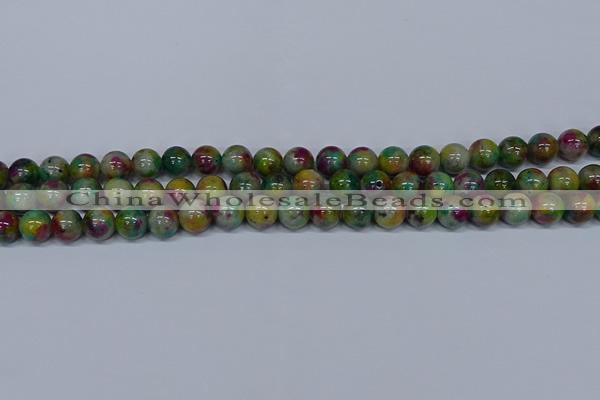 CMJ416 15.5 inches 8mm round rainbow jade beads wholesale