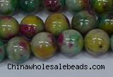 CMJ417 15.5 inches 10mm round rainbow jade beads wholesale