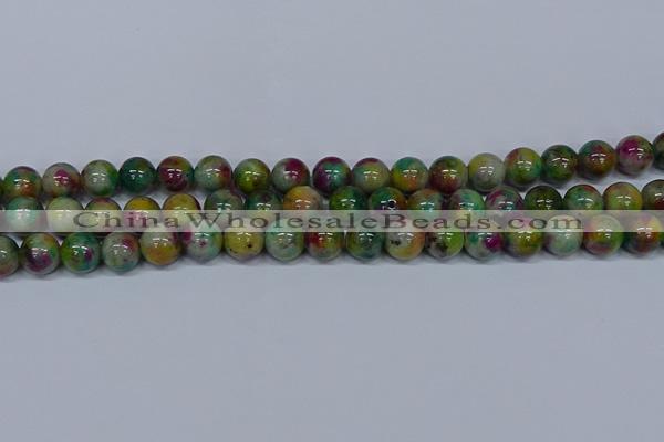 CMJ417 15.5 inches 10mm round rainbow jade beads wholesale