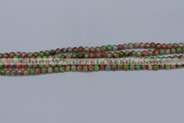 CMJ421 15.5 inches 4mm round rainbow jade beads wholesale