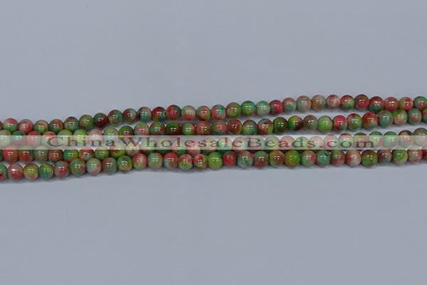 CMJ422 15.5 inches 6mm round rainbow jade beads wholesale