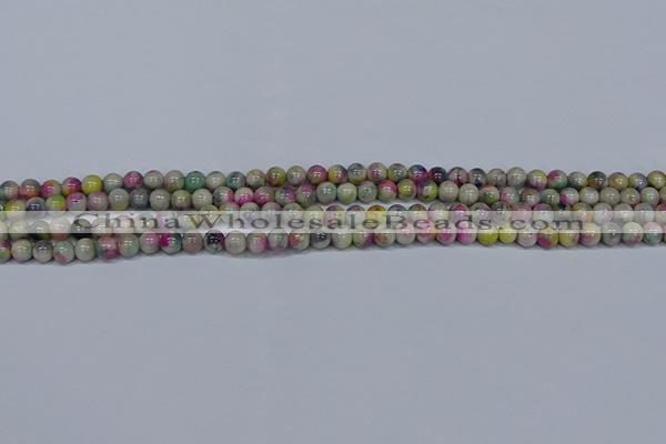 CMJ435 15.5 inches 4mm round rainbow jade beads wholesale