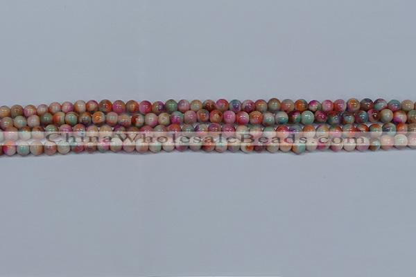 CMJ442 15.5 inches 4mm round rainbow jade beads wholesale