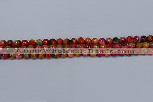 CMJ472 15.5 inches 8mm round rainbow jade beads wholesale