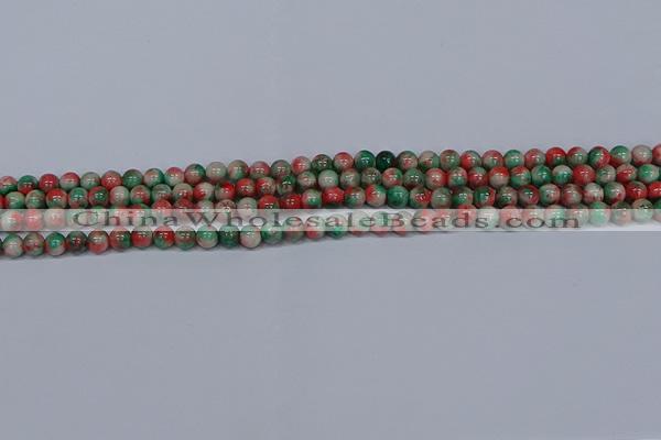 CMJ533 15.5 inches 4mm round rainbow jade beads wholesale