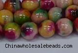 CMJ592 15.5 inches 10mm round rainbow jade beads wholesale