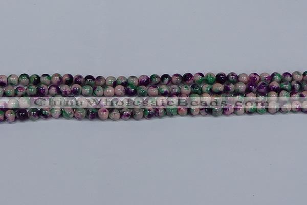 CMJ597 15.5 inches 6mm round rainbow jade beads wholesale