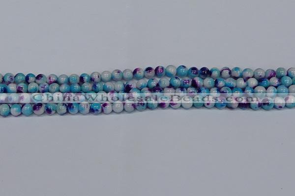 CMJ611 15.5 inches 6mm round rainbow jade beads wholesale