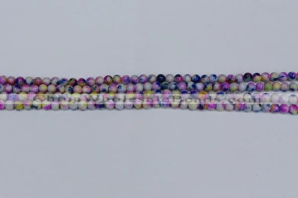 CMJ708 15.5 inches 4mm round rainbow jade beads wholesale