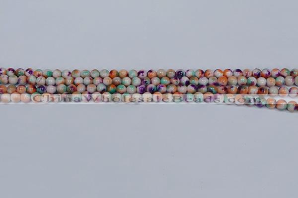 CMJ722 15.5 inches 4mm round rainbow jade beads wholesale