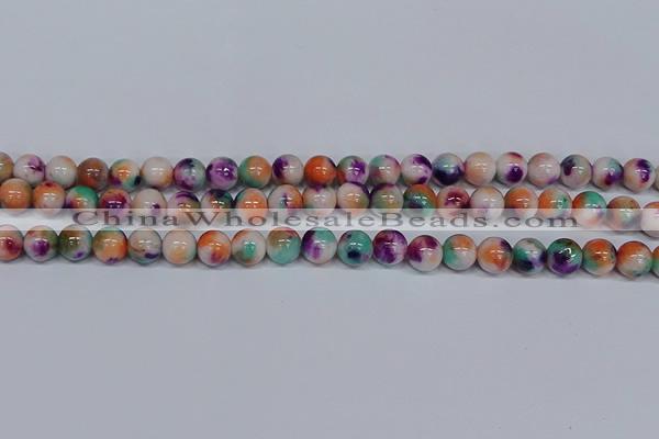 CMJ724 15.5 inches 8mm round rainbow jade beads wholesale