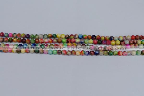 CMJ750 15.5 inches 4mm round rainbow jade beads wholesale