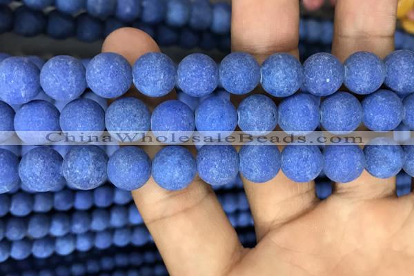 CMJ848 15.5 inches 10mm round matte Mashan jade beads wholesale