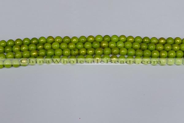 CMJ985 15.5 inches 4mm round Mashan jade beads wholesale