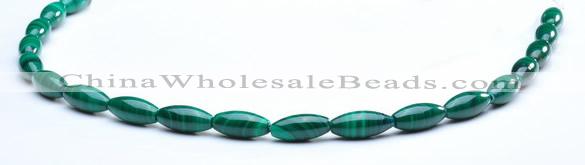 CMN32 8*12mm rice A grade natural malachite beads wholesale