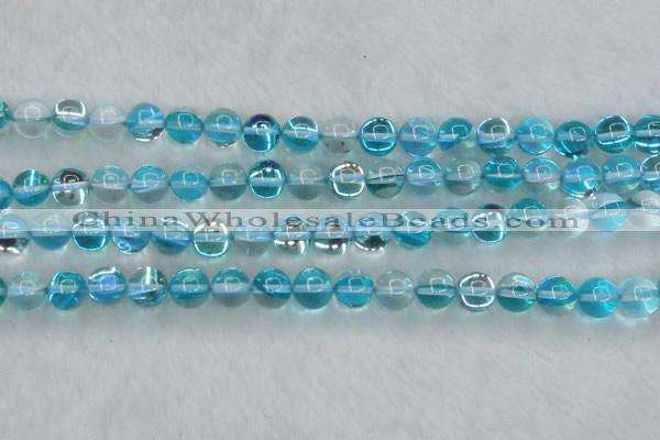 CMS1553 15.5 inches 10mm round synthetic moonstone beads wholesale