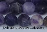 CNA1064 15.5 inches 12mm round matte dogtooth amethyst beads