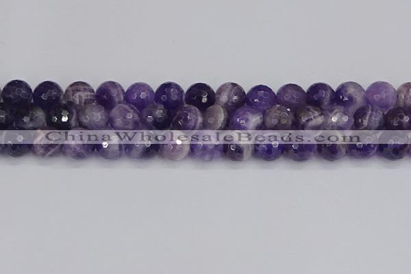 CNA1074 15.5 inches 12mm faceted round dogtooth amethyst beads