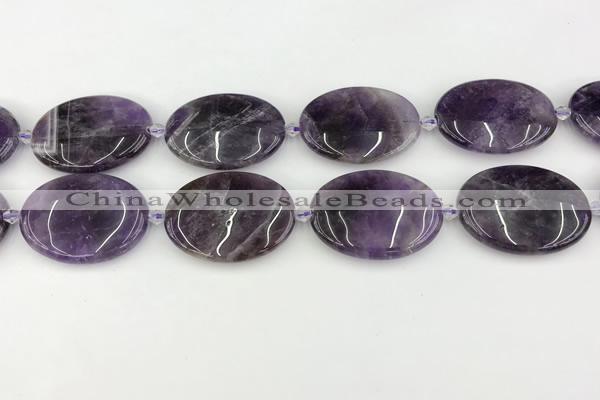 CNA1195 15.5 inches 30*40mm oval amethyst beads wholesale