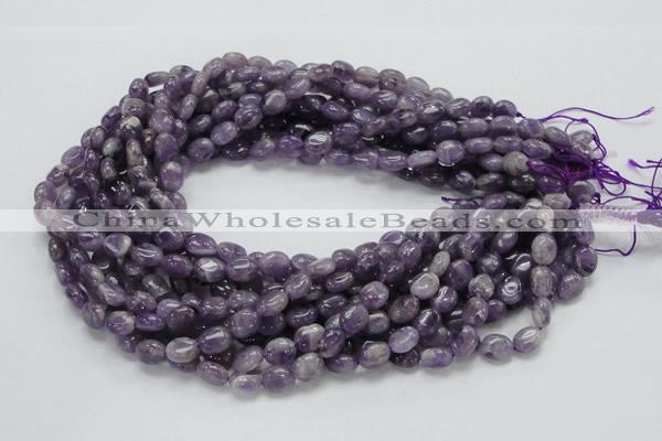 CNA31 15.5 inches 8*10mm oval grade AB natural amethyst beads