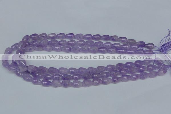 CNA416 15.5 inches 8*12mm teardrop natural lavender amethyst beads