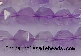 CNA732 15.5 inches 10mm faceted nuggets light lavender amethyst beads