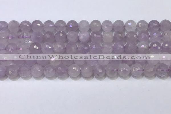 CNA790 15.5 inches 8mmm faceted round lavender amethyst beads