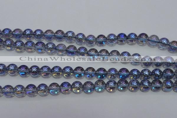 CNC302 15.5 inches 8mm round AB-color white crystal beads