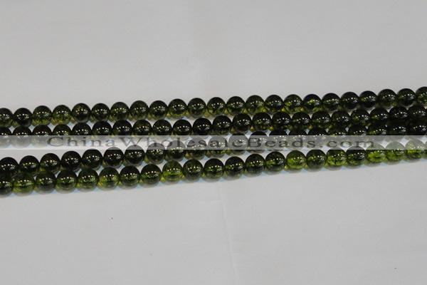 CNC431 15.5 inches 6mm round dyed natural white crystal beads