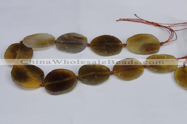 CNG1412 15.5 inches 25*35mm - 35*38mm faceted freeform agate beads