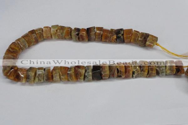 CNG1477 15.5 inches 8*15mm - 12*15mm nuggets agate gemstone beads