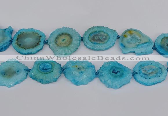 CNG2765 15.5 inches 30*40mm - 45*50mm freeform druzy agate beads