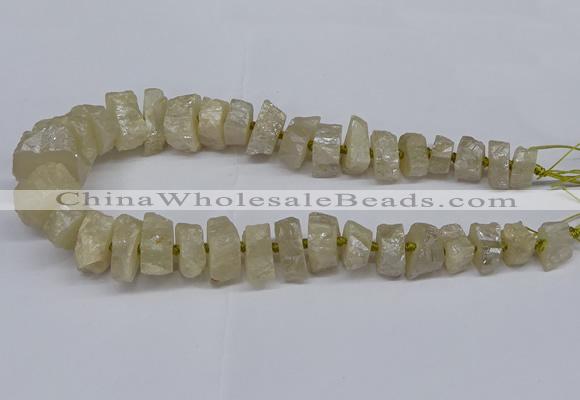 CNG2941 15.5 inches 10*15mm - 20*30mm nuggets plated white crystal beads