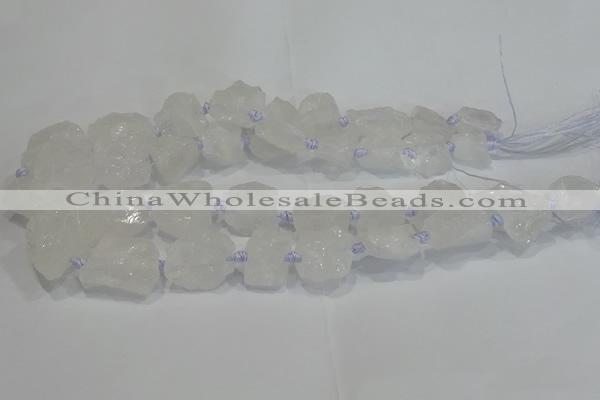 CNG3015 15.5 inches 15*20mm - 22*30mm nuggets white crystal beads