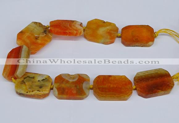 CNG3080 15.5 inches 30*40mm - 35*45mm freeform agate beads