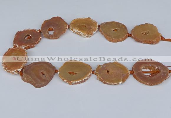 CNG3182 15.5 inches 30*35mm - 35*40mm freeform plated druzy agate beads