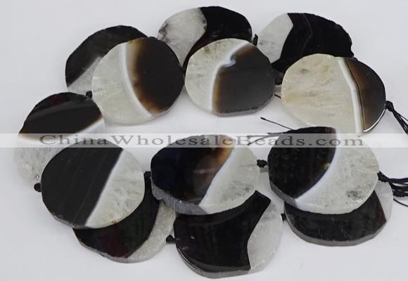 CNG3312 40*45mm - 45*55mm freeform druzy agate gemstone beads