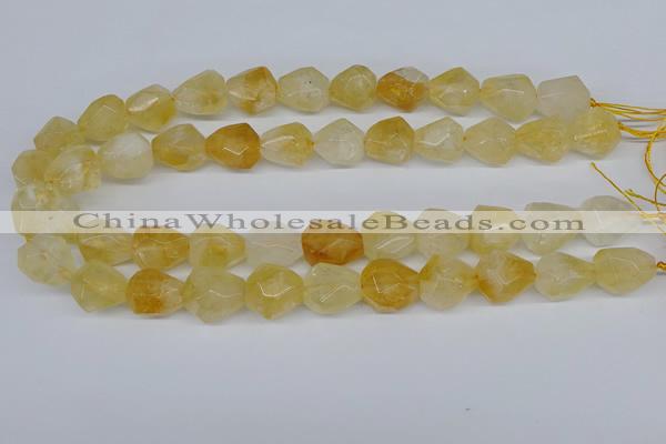 CNG3531 15.5 inches 12*16mm - 13*18mm faceted nuggets citrine beads