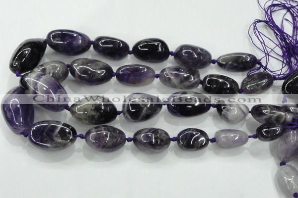 CNG354 15.5 inches 15*20mm - 25*35mm nuggets amethyst beads