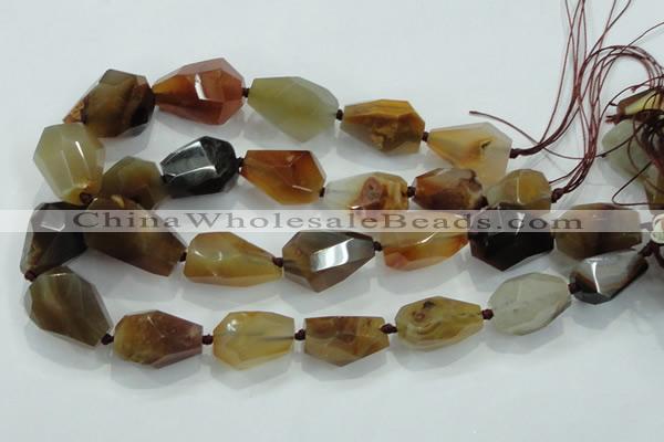 CNG383 15.5 inches 18*24mm – 25*32mm faceted nuggets agate beads