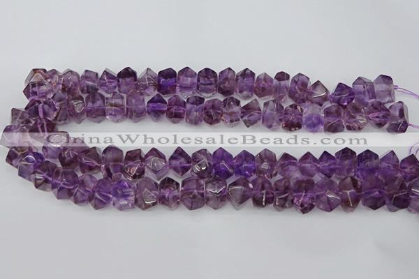 CNG5780 10*14mm - 12*16mm faceted nuggets amethyst beads