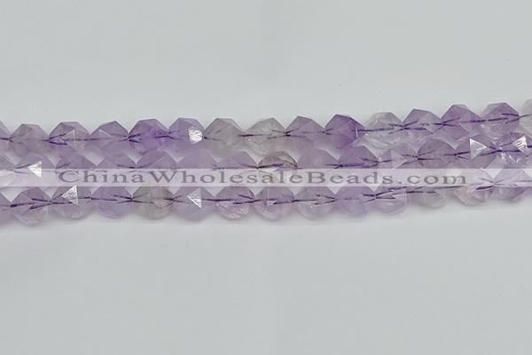 CNG7218 15.5 inches 12mm faceted nuggets amethyst beads wholesale