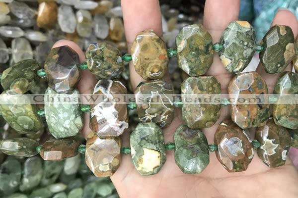 CNG7784 15.5 inches 13*18mm - 15*25mm faceted freeform rhyolite beads