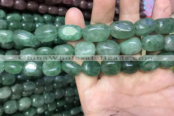 CNG8064 8*10mm - 10*14mmm nuggets green strawberry quartz beads