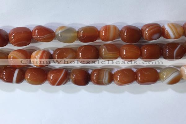 CNG8229 15.5 inches 12*16mm nuggets striped agate beads wholesale