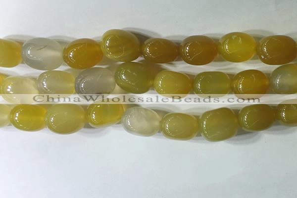 CNG8245 15.5 inches 13*18mm nuggets agate beads wholesale