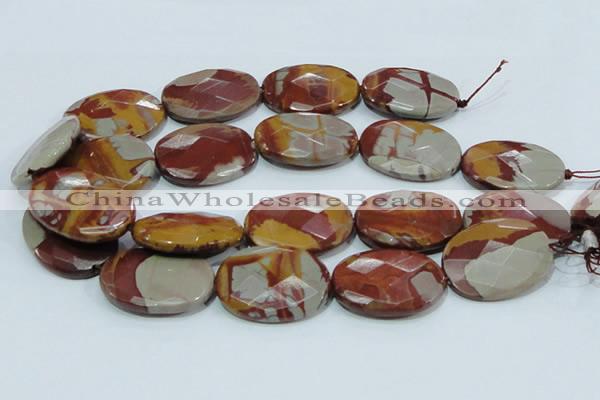 CNJ05 15.5 inches 30*40mm faceted oval natural noreena jasper beads